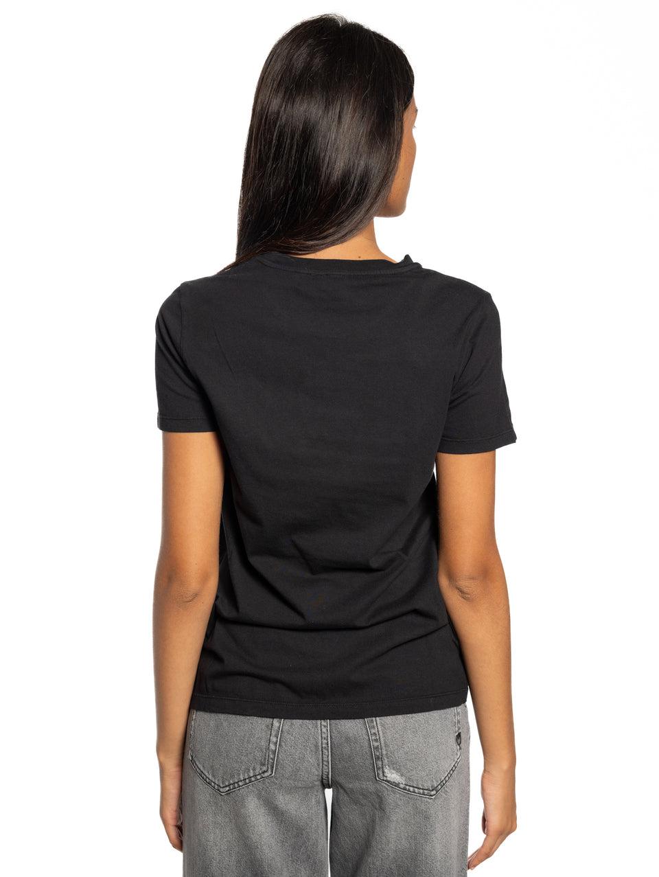 PINKO T-shirt con Logo Ricamato Nero 50% di sconto per tempo limitato