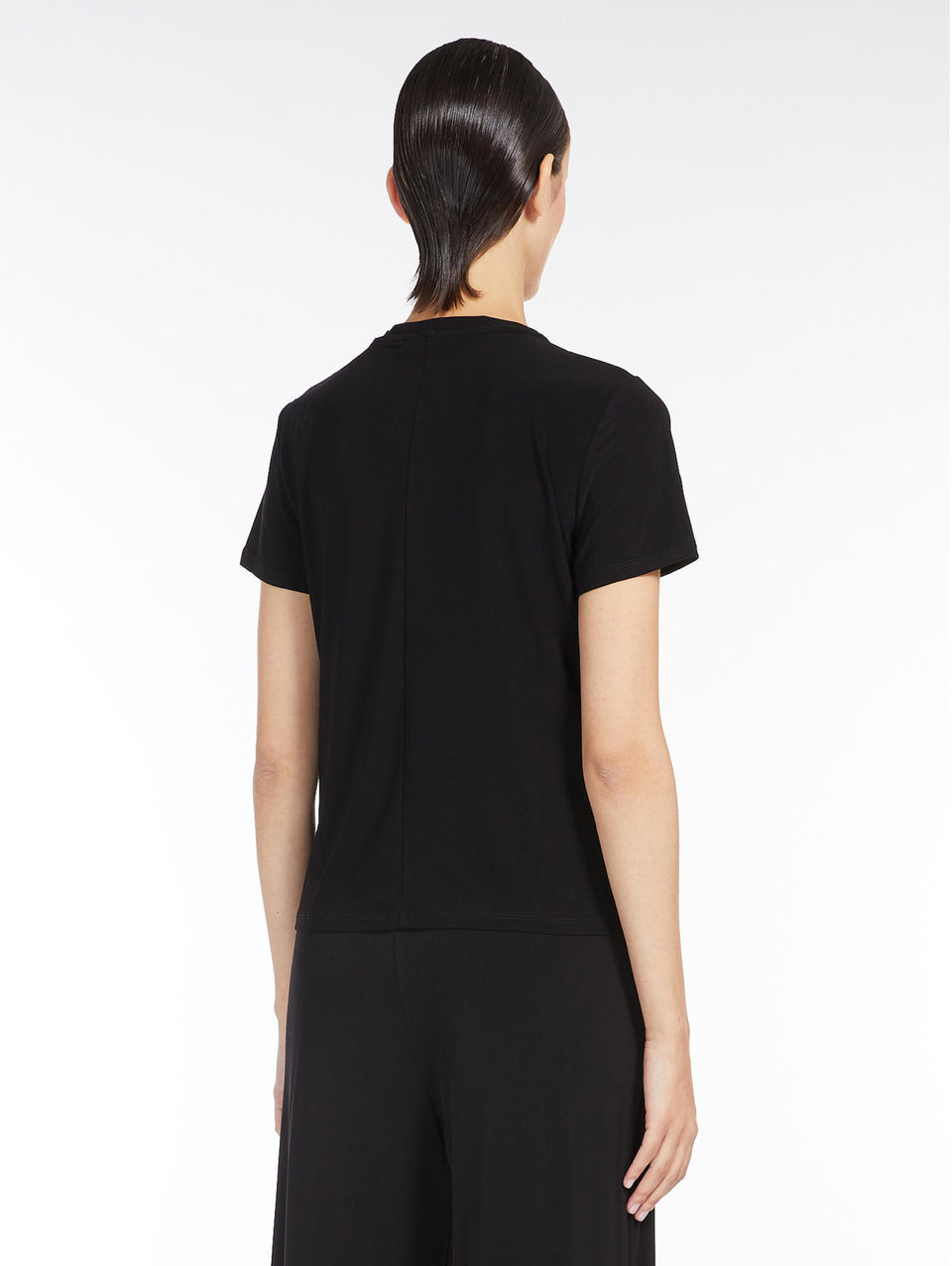 MAX MARA LEISURE T-shirt in Jersey Stretch Bugia Nero 2025