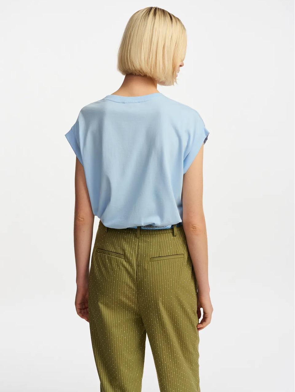 ESSENTIEL ANTWERP T-shirt con Ricamo Geco Blu Italia