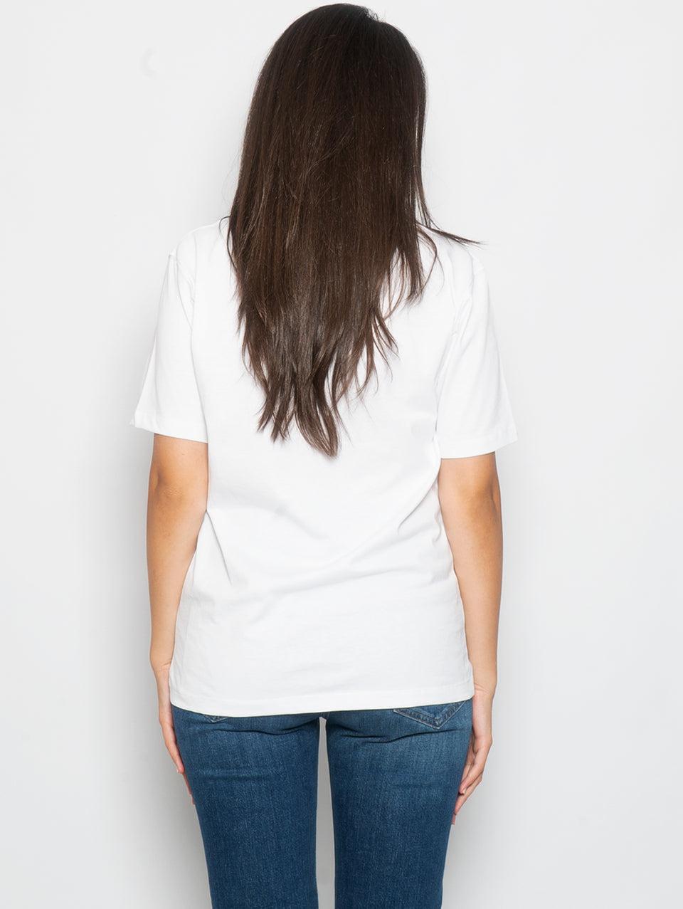 GIADA BENINCASA T-shirt con Ricamo Ciao Amore Bianca In Linea
