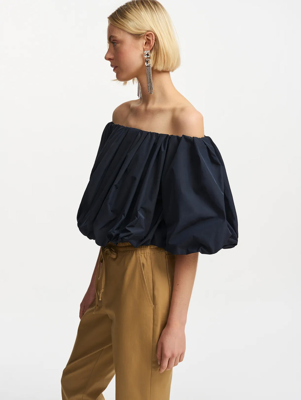 ESSENTIEL ANTWERP Body con Scollo Bardot Blu Pezzi Unici