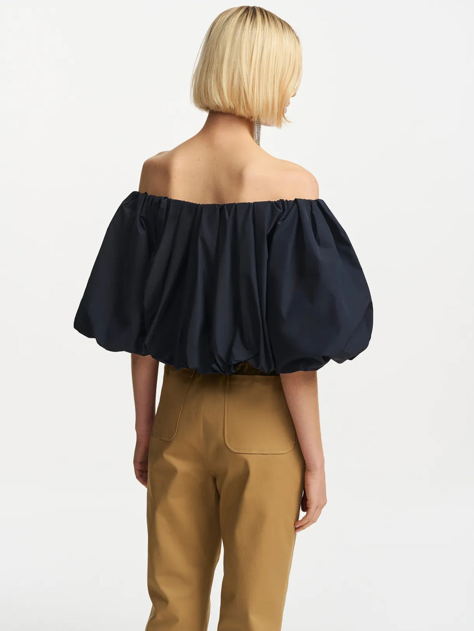 ESSENTIEL ANTWERP Body con Scollo Bardot Blu Pezzi Unici