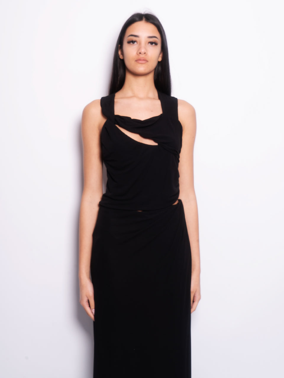 PINKO Top con Dettagli Torchon e Cut-Out Nero Promozione Limitata