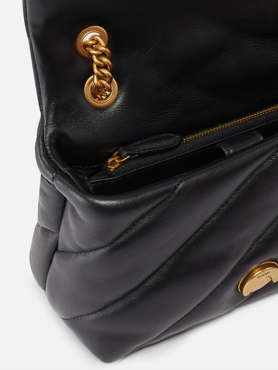 PINKO Borsa Mini in Nappa Nero Presa