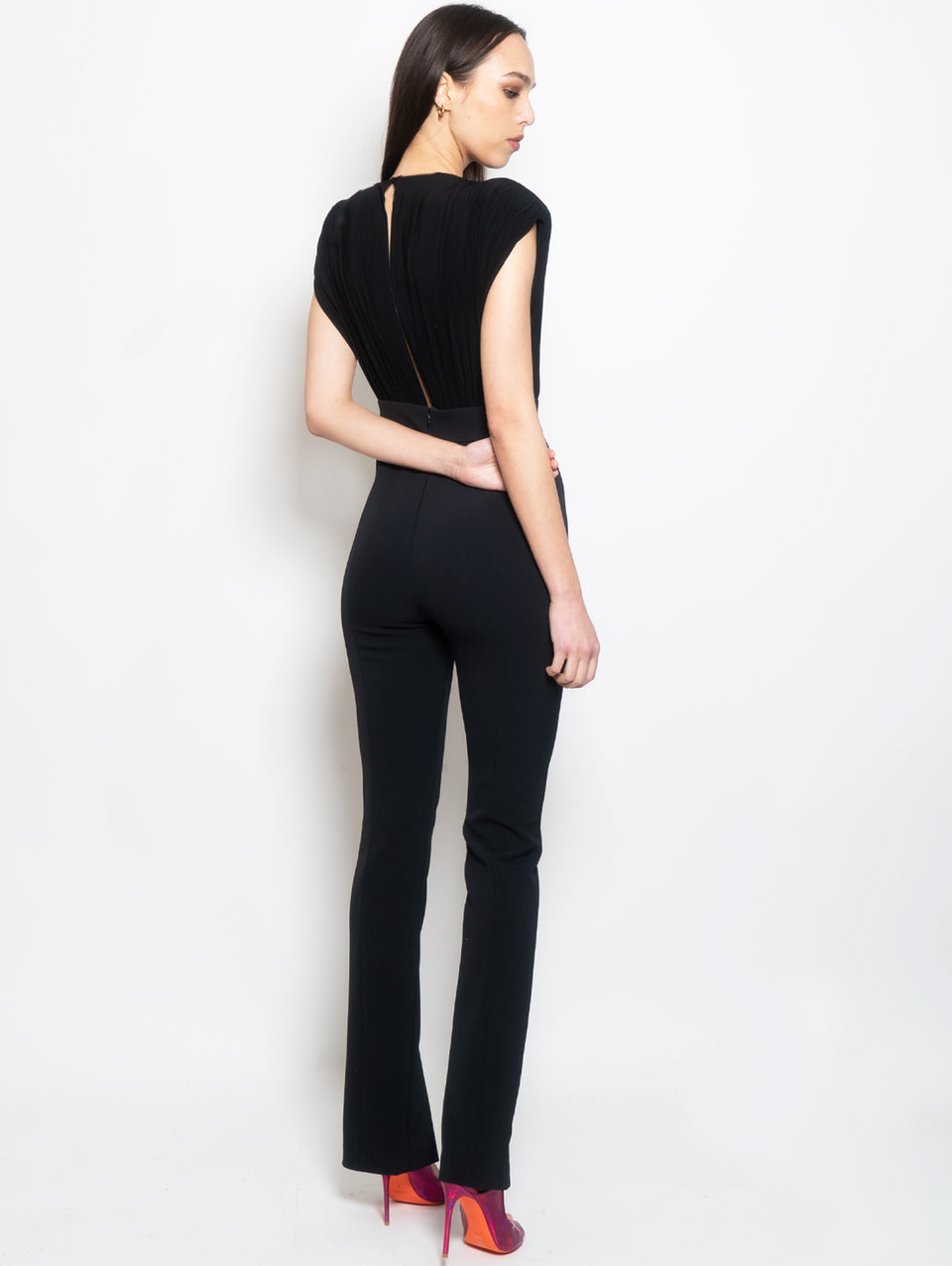 PINKO Tuta con Scollo Ampio Nero Offerta speciale