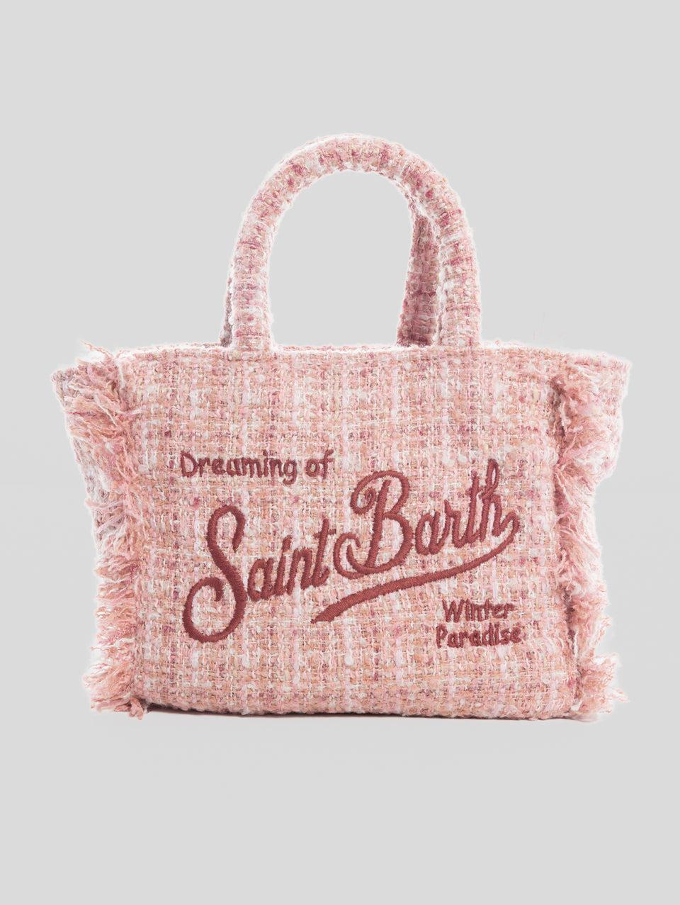 MC2 SAINT BARTH Borsa Vanity Mini in Tweed Rosa Offerta San Valentino
