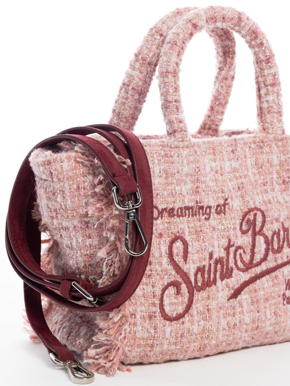 MC2 SAINT BARTH Borsa Vanity Mini in Tweed Rosa Offerta San Valentino