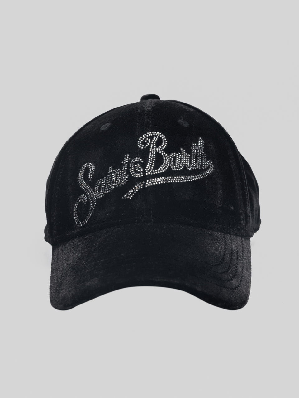 MC2 SAINT BARTH Berretto da Baseball in Velluto Nero Comprane uno, ottenene uno gratis