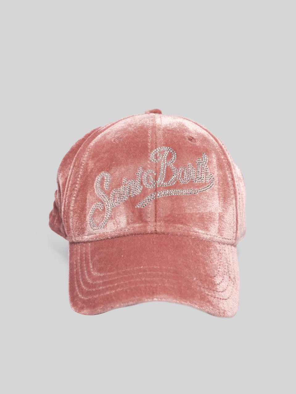 MC2 SAINT BARTH Berretto da Baseball in Velluto Rosa Offerte giornaliere
