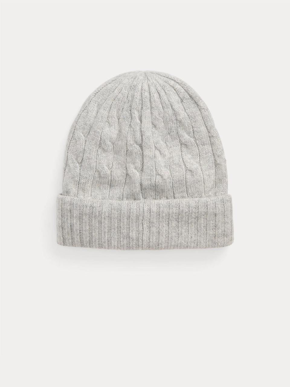 RALPH LAUREN Berretto con Lavorazione a Trecce Grigio Super Saving Price
