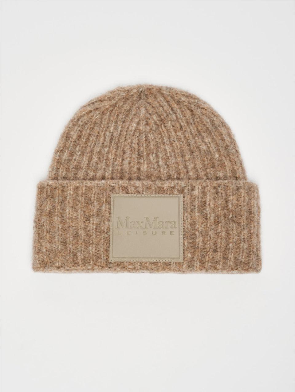 MAX MARA LEISURE Berretto in Lana a Coste Beige Promozione temporanea