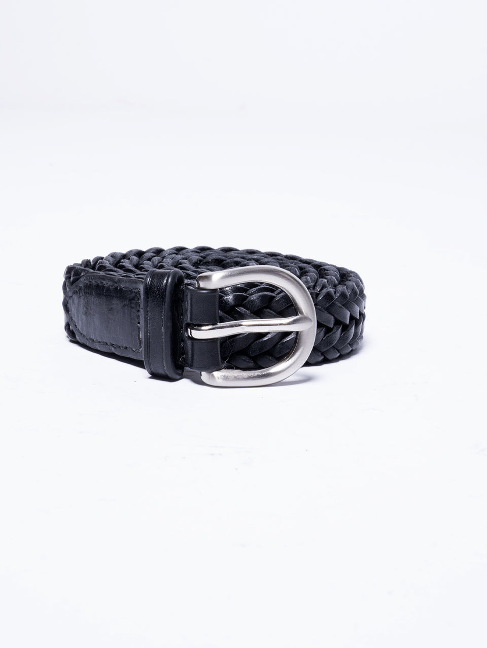DRAGON DIFFUSION Cintura Sottile in Pelle Nero Super sconto