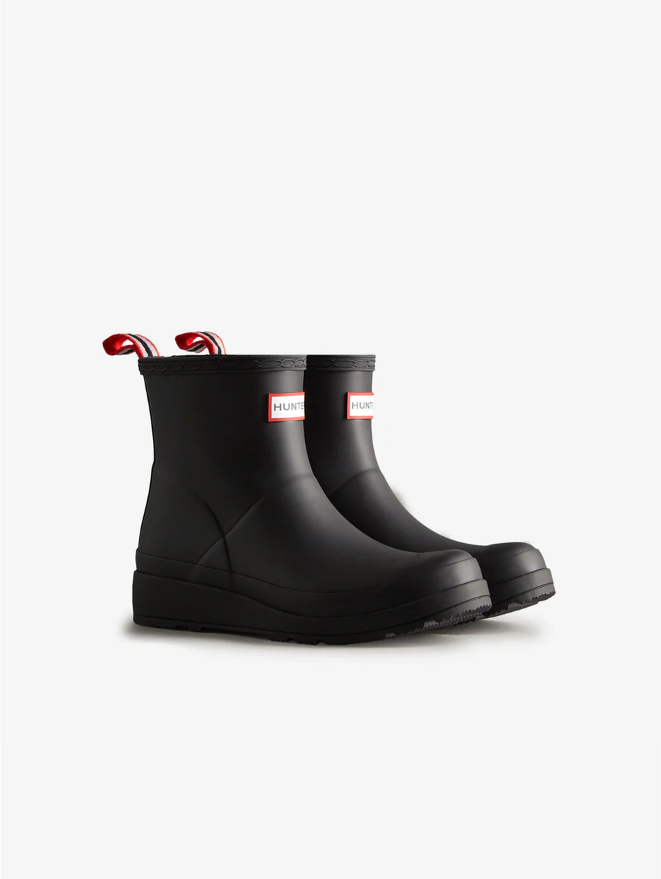 HUNTER Stivaletti Play Short Wellington con Plateau Nero Negozi Online