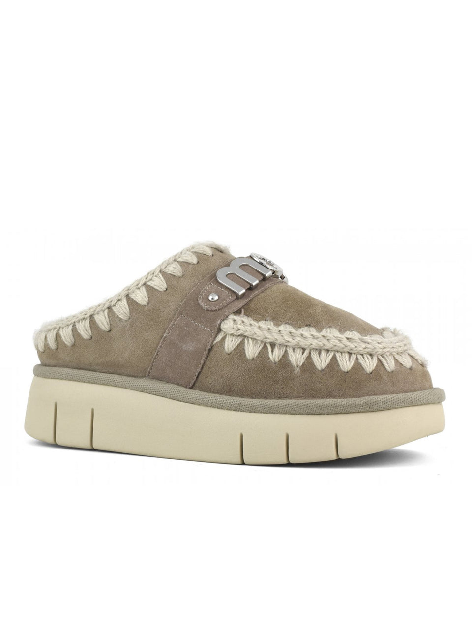 MOU Pantofole Bounce Clog Metal Logo Grigio Shopping Online
