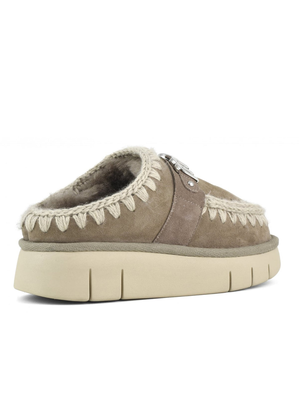 MOU Pantofole Bounce Clog Metal Logo Grigio Shopping Online