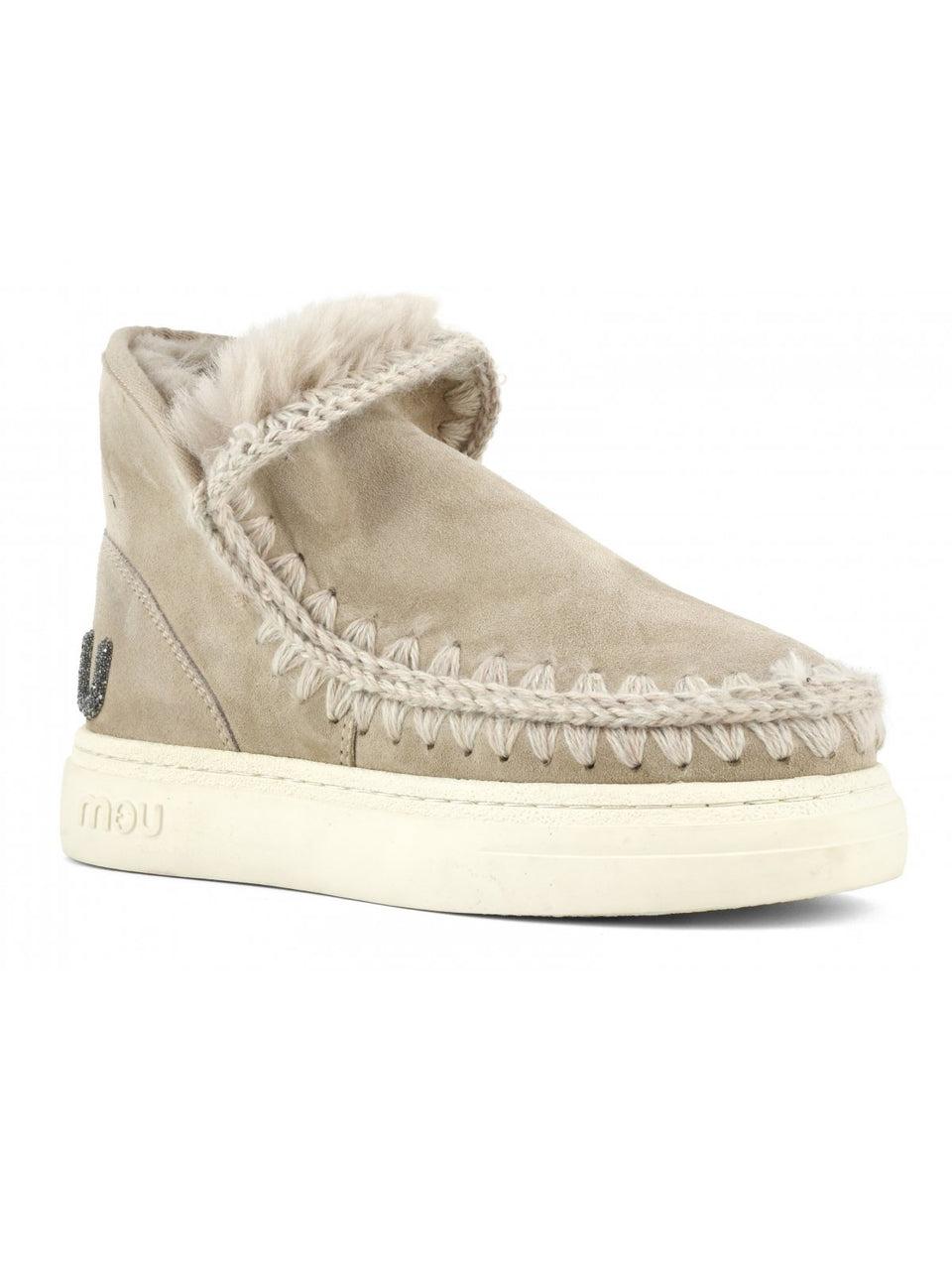 MOU Stivaletto in Montone Sneakers Bold Glitter Cammello Sottocosto