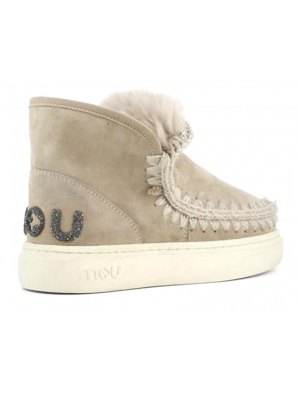 MOU Stivaletto in Montone Sneakers Bold Glitter Cammello Sottocosto