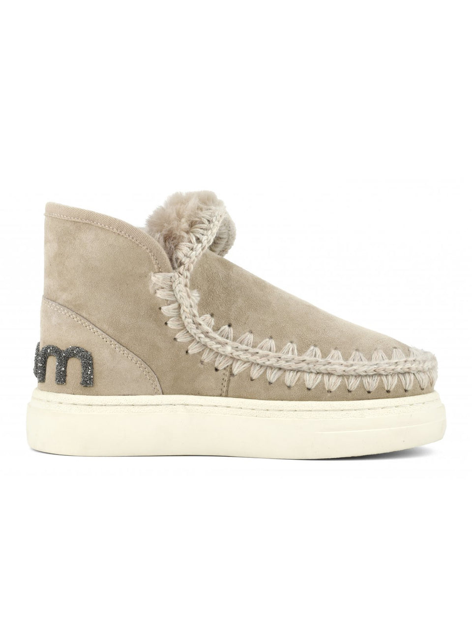 MOU Stivaletto in Montone Sneakers Bold Glitter Cammello Sottocosto