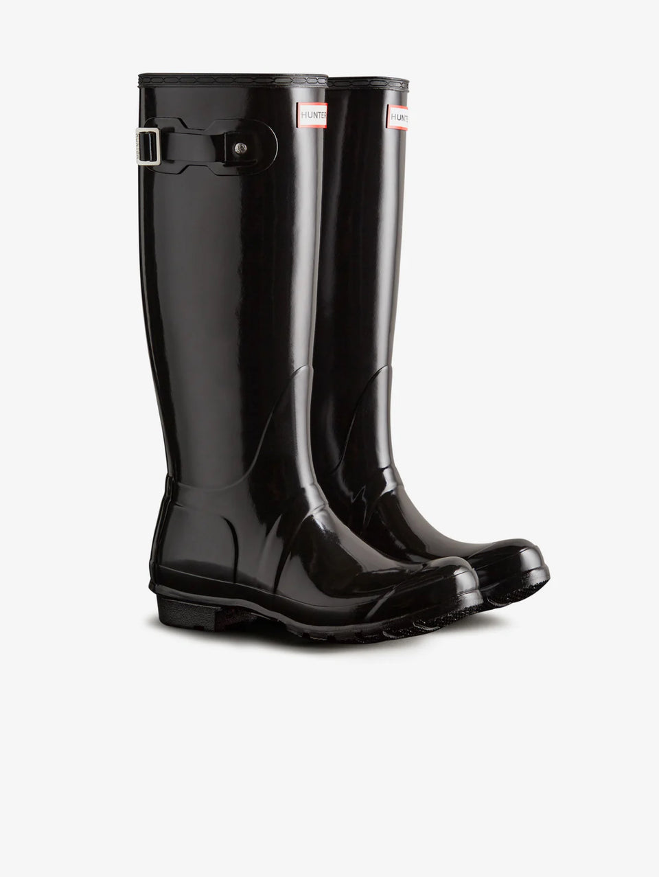 HUNTER Stivaletti Wellington Original in Gomma Lucida Neri Offerta