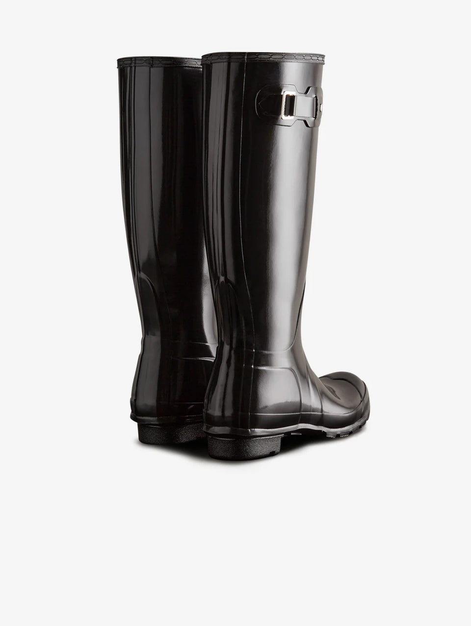 HUNTER Stivaletti Wellington Original in Gomma Lucida Neri Offerta