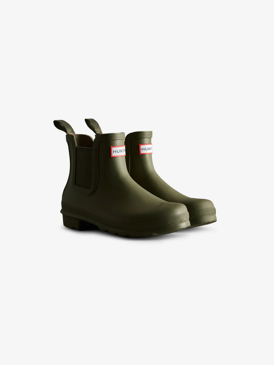 HUNTER Stivaletti Chelsea in Gomma con Elastico Verde Online