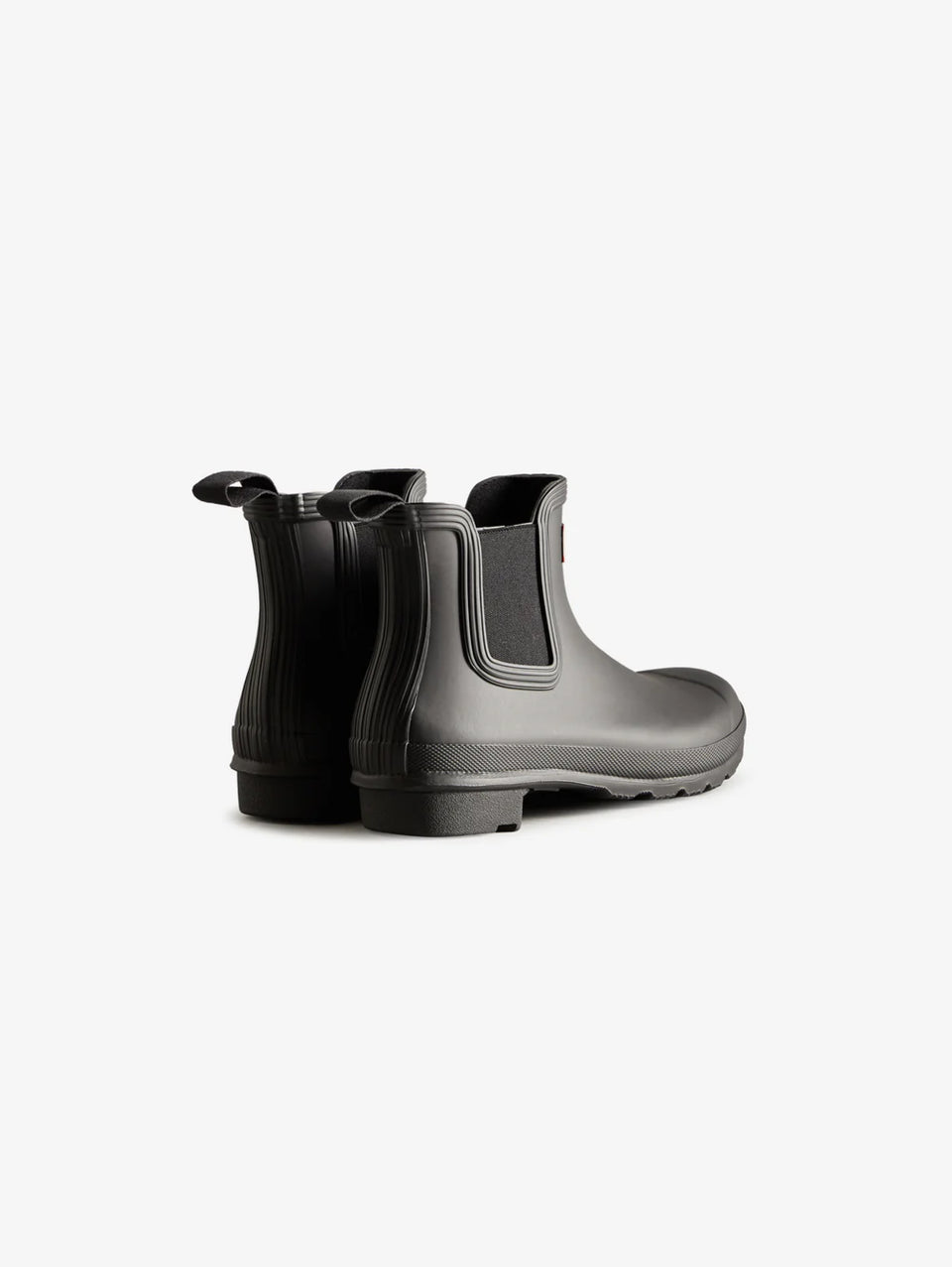 HUNTER Stivaletti Chelsea in Gomma con Elastico Nero Outlet