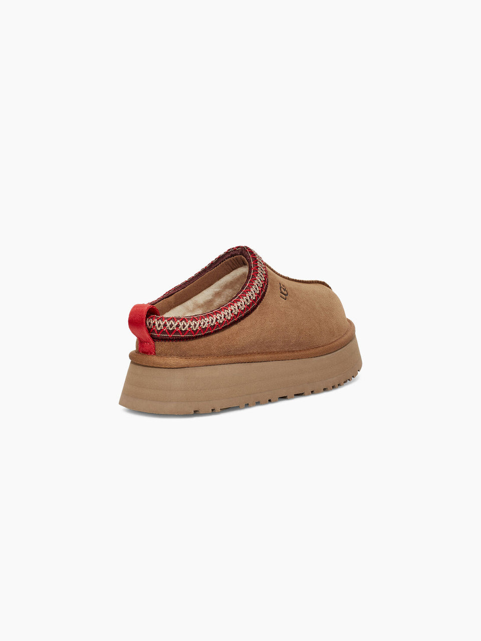 UGG Ciabatte con Plateau Tazz Castagna In Vendita