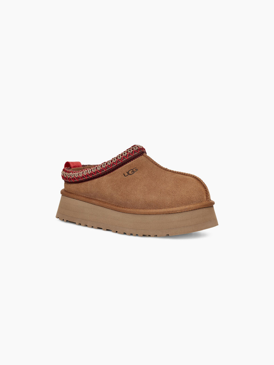 UGG Ciabatte con Plateau Tazz Castagna In Vendita