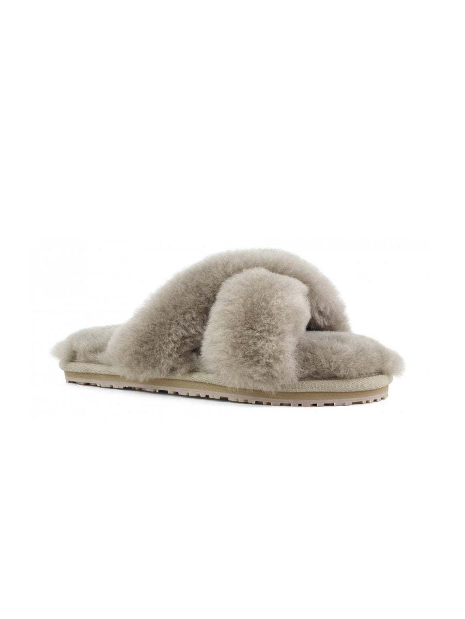 MOU Slippers in Montone Incrociato Grigio Offerte