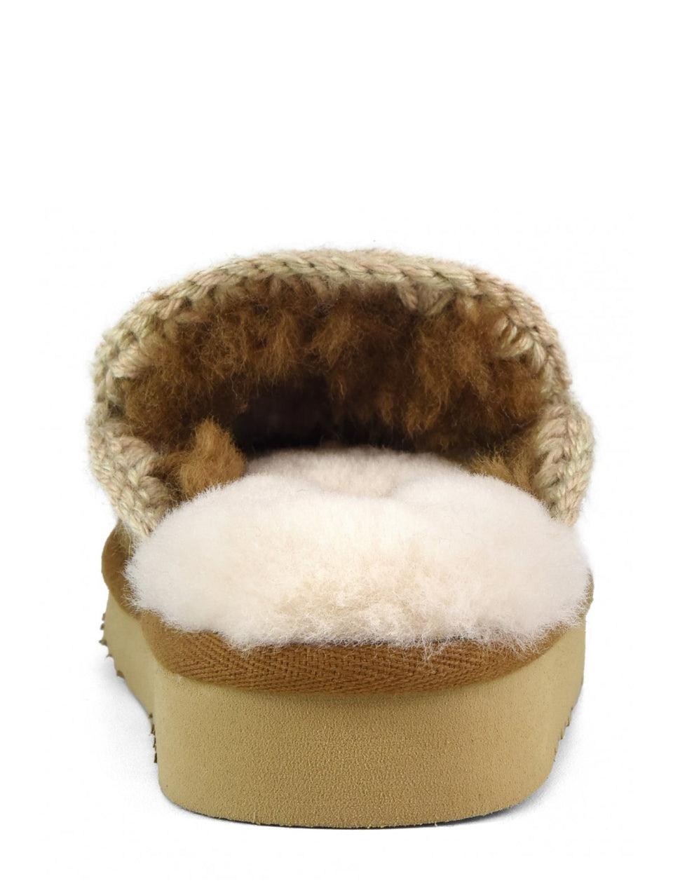 MOU Ciabatta Eskimo Slipper Cognac Hotsell