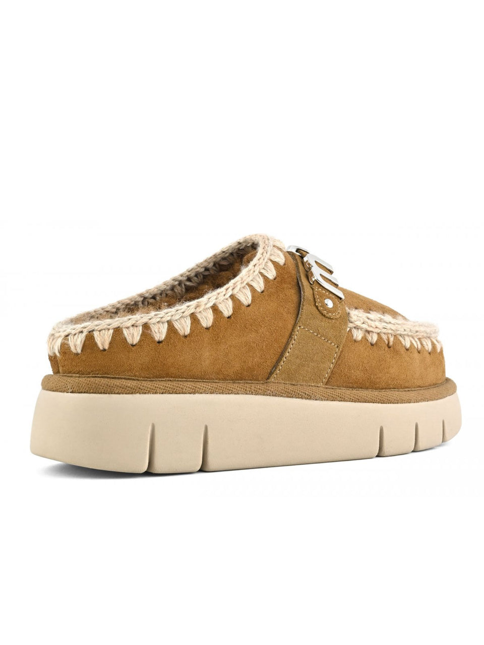 MOU Pantofole Bounce Clog Metal Logo Cognac Saldi Di Fabbrica