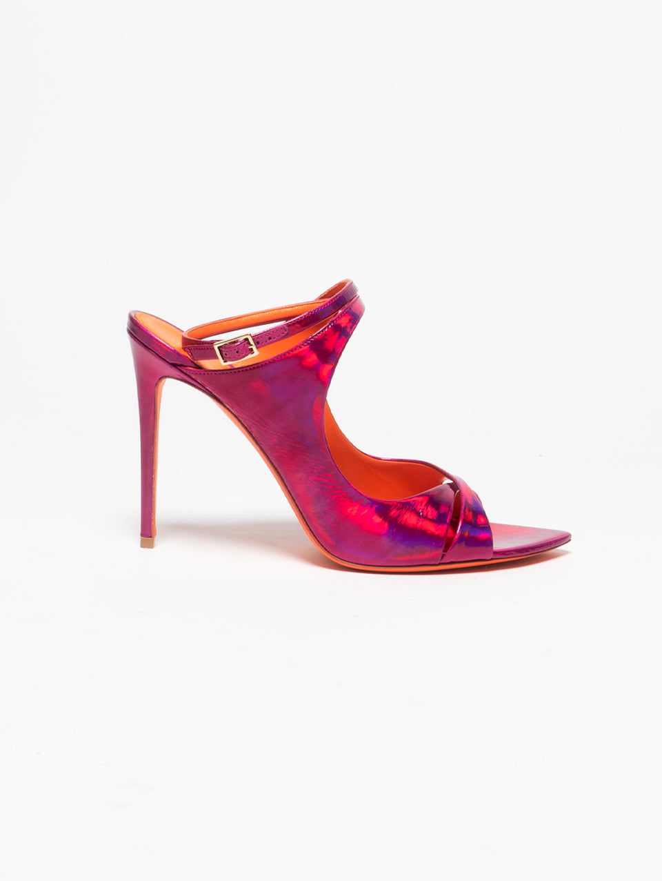 ALDO CASTAGNA Sandalo in Pelle Laminato Fucsia Prezzo di fabbrica