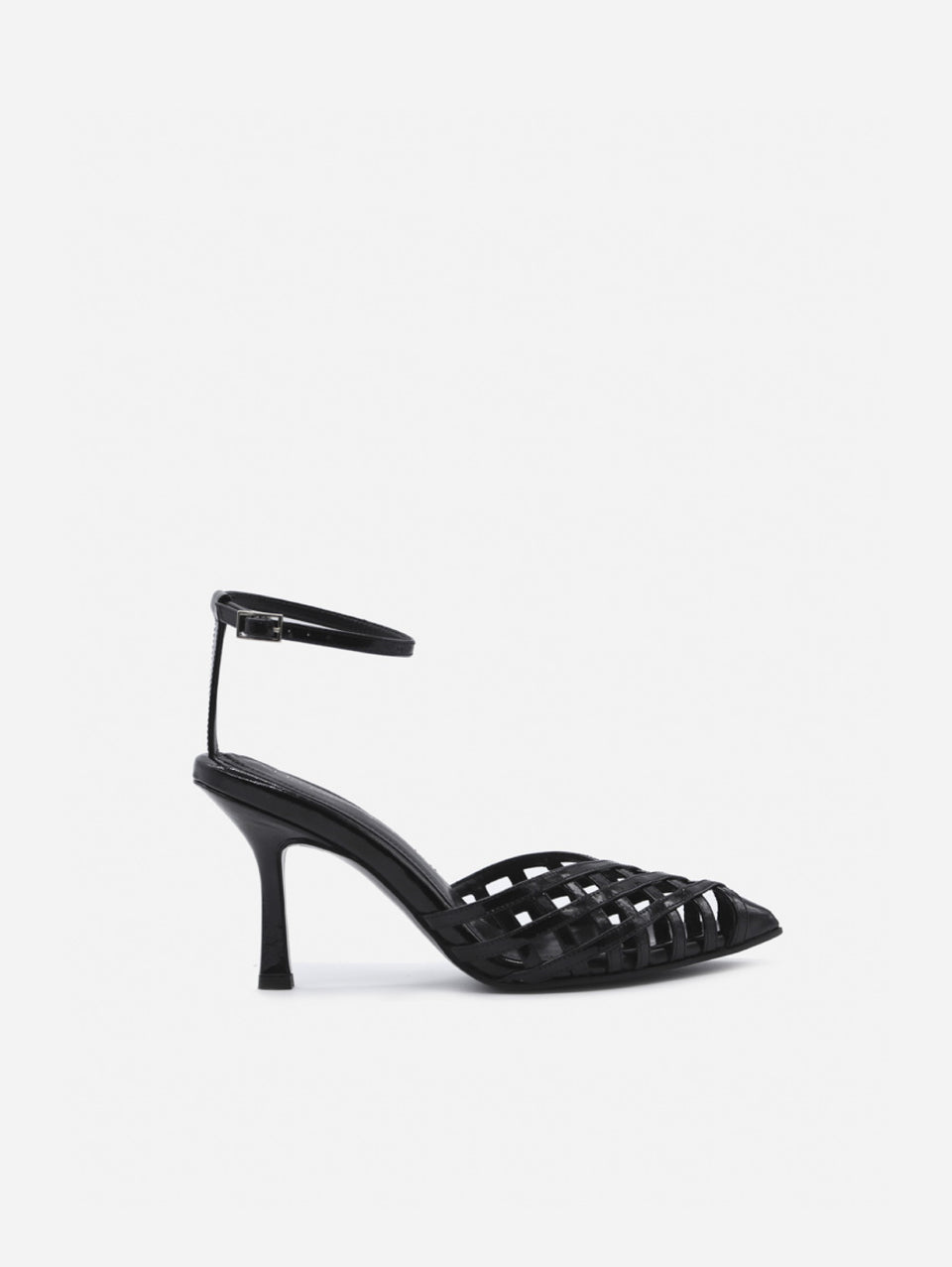 ALDO CASTAGNA Sandali in Pelle Intrecciata Nero Grande vendita