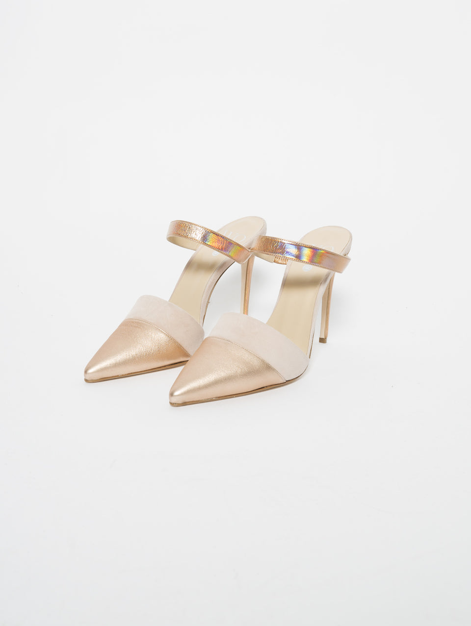 WO MILANO Decolleté in suede e pelle Cipria / Rame Flash Sale