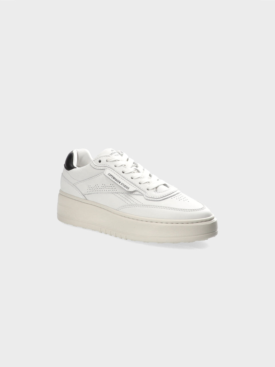 COPENHAGEN Sneakers in Pelle con Suola Bold Bianco/Nero Offerta Anniversario