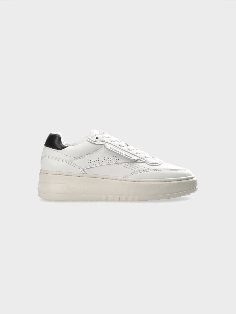 COPENHAGEN Sneakers in Pelle con Suola Bold Bianco/Nero Offerta Anniversario