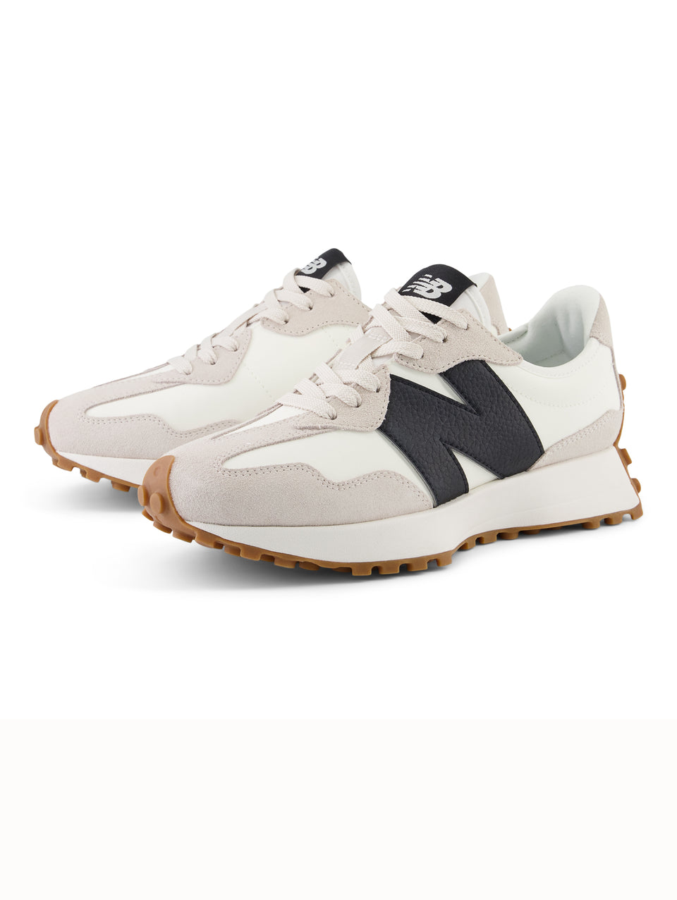 NEW BALANCE Sneakers Retrò 327 in Pelle Bianco/Nero Vendita calda