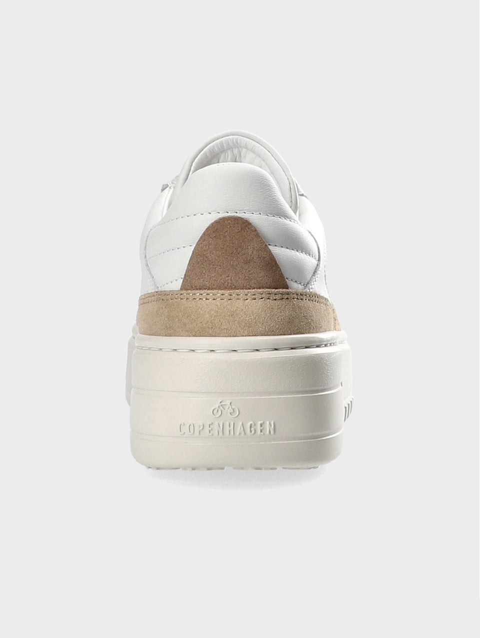 COPENHAGEN Sneakers Platform in Suede e Pelle Bianco/Beige Online Outlet