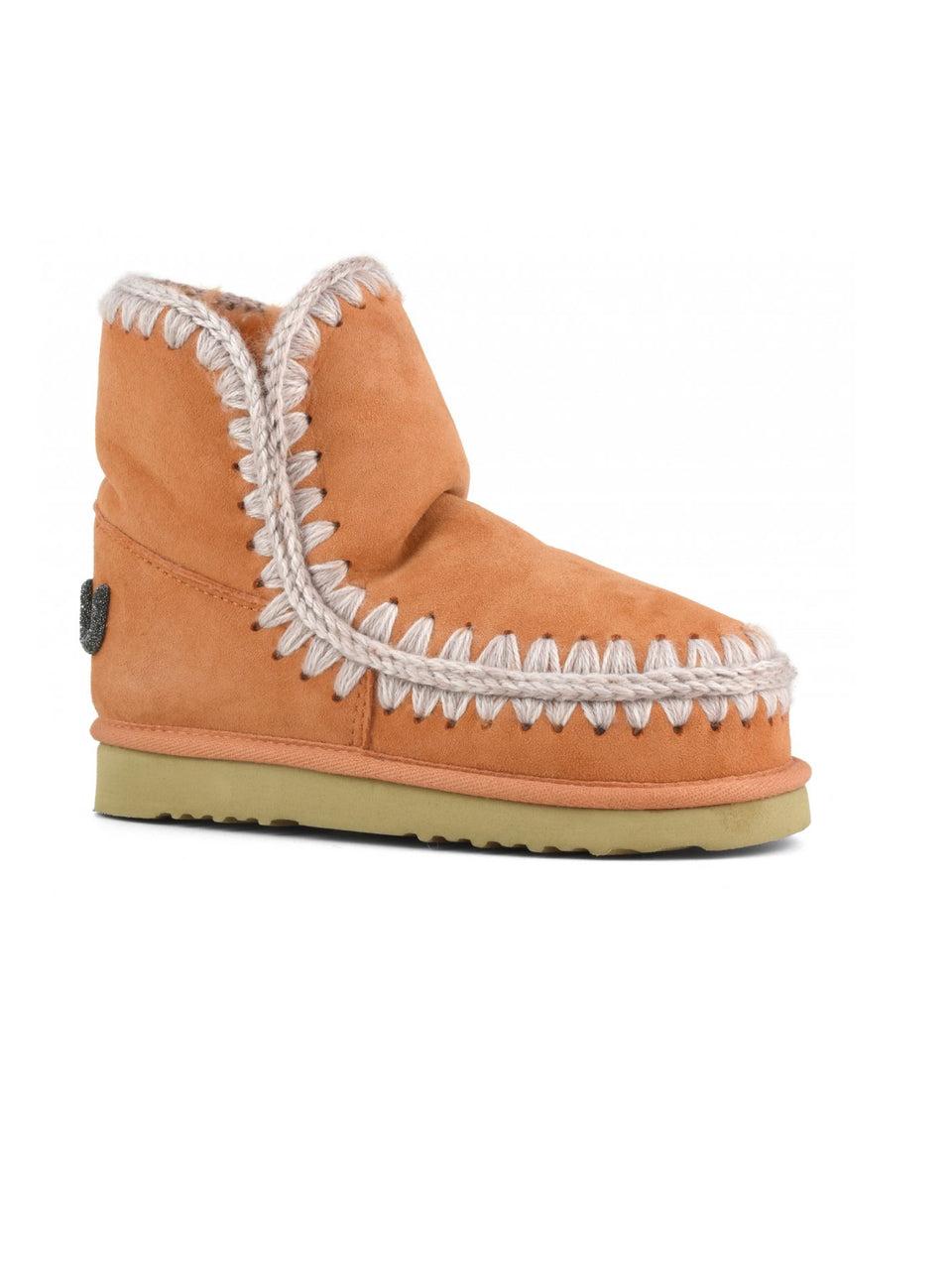 MOU Stivaletto in Montone Eskimo 18 con Logo Glitter Arancione Ultimi due giorni