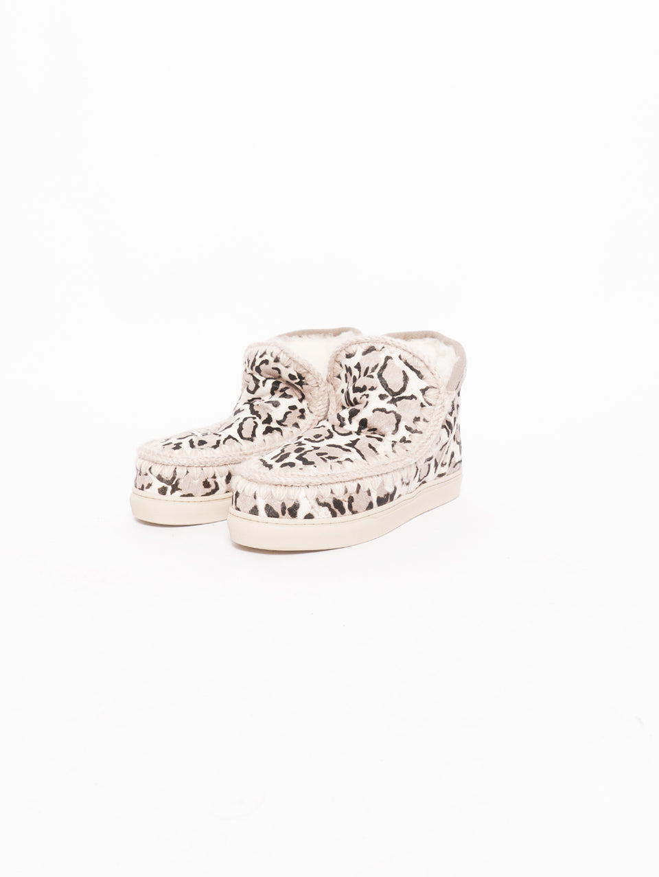 MOU Stivaletto con Stampe Leopardate Beige Promozione temporanea
