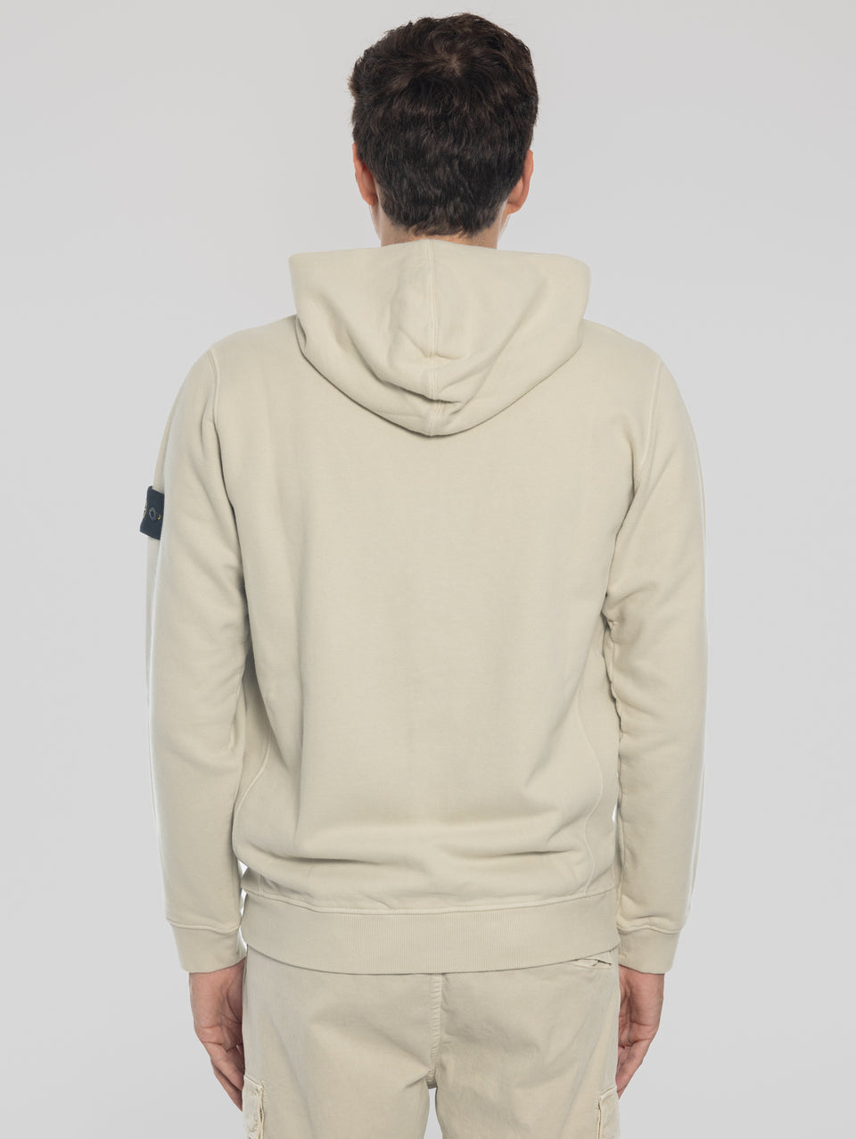 STONE ISLAND Felpa Full Zip in Cotone Organico Stucco Only for today