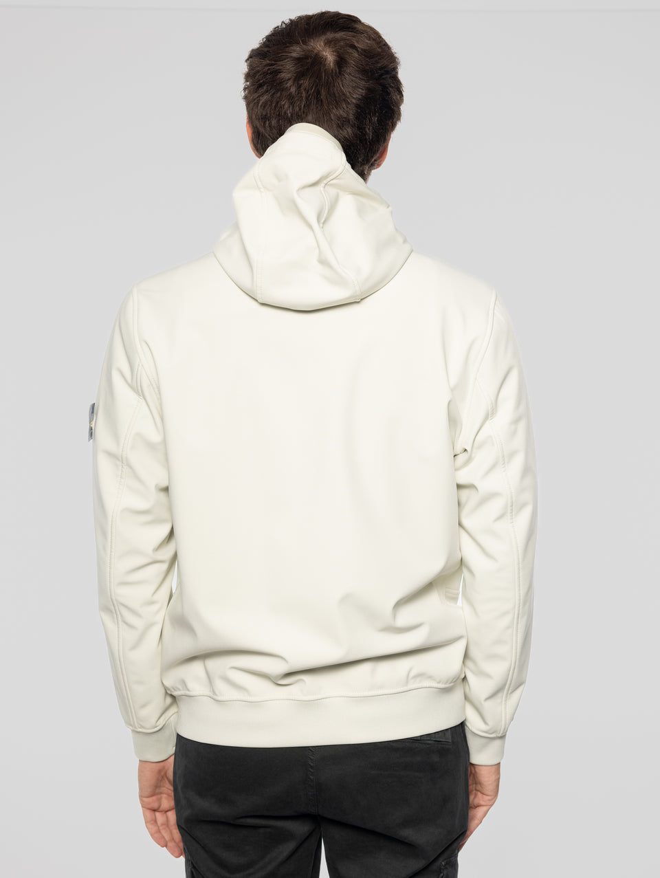 STONE ISLAND Giacca con Cappuccio in Membrana Performante Stucco Super sconto