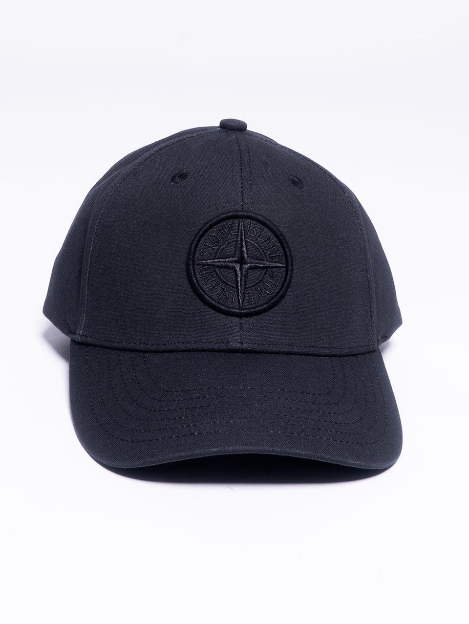 STONE ISLAND Cappello in Reps di Cotone Nero