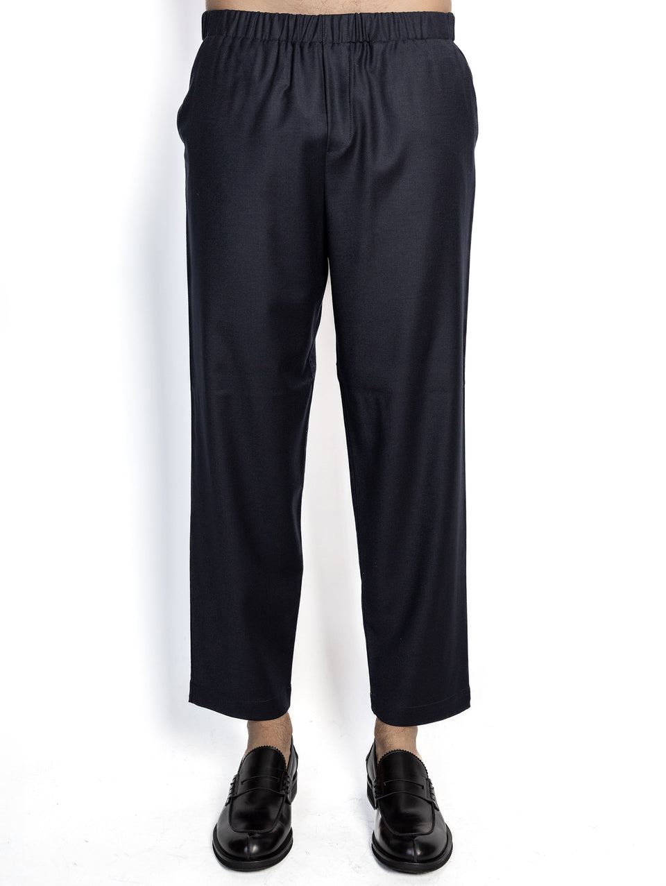 BARENA VENEZIA Pantaloni Jogger in Flanella Blu In Linea