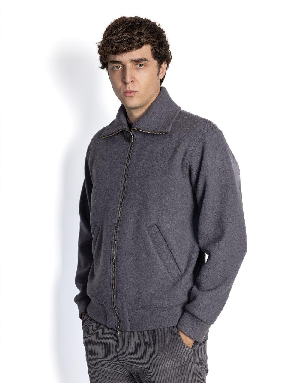 BARENA VENEZIA Bomber in Maglia di Lana Malva Promozione