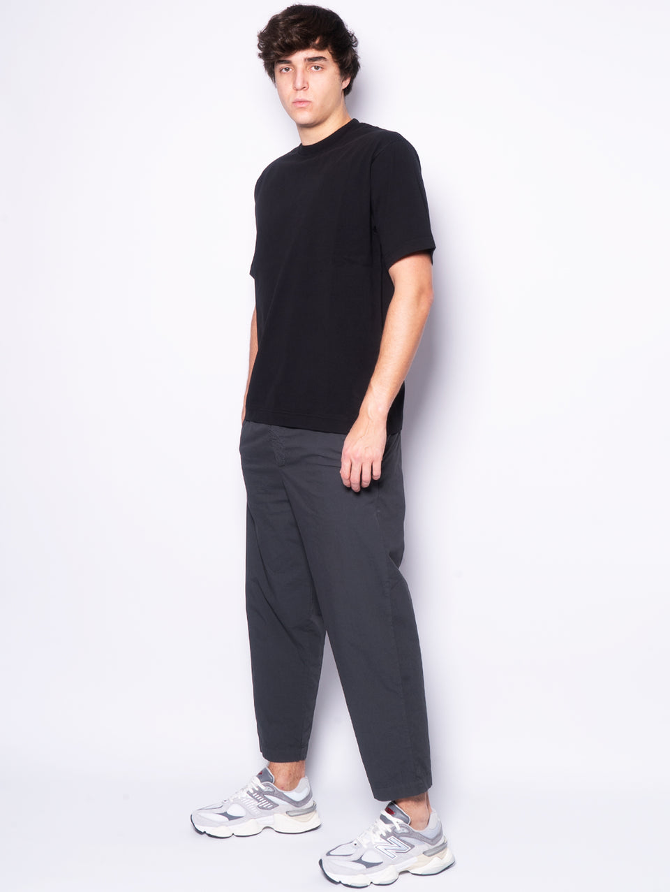 BARENA VENEZIA Pantaloni Jogger Relaxed in Cotone Ameo Piombo Prezzo Ridotto