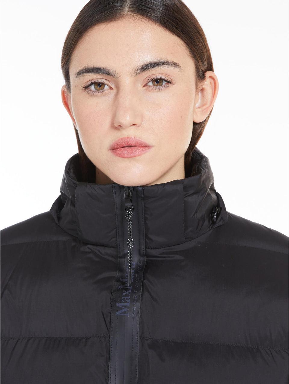 MAX MARA LEISURE Piumino in Tela di Nylon con Imbottitura in Luxepad Nero In Saldo