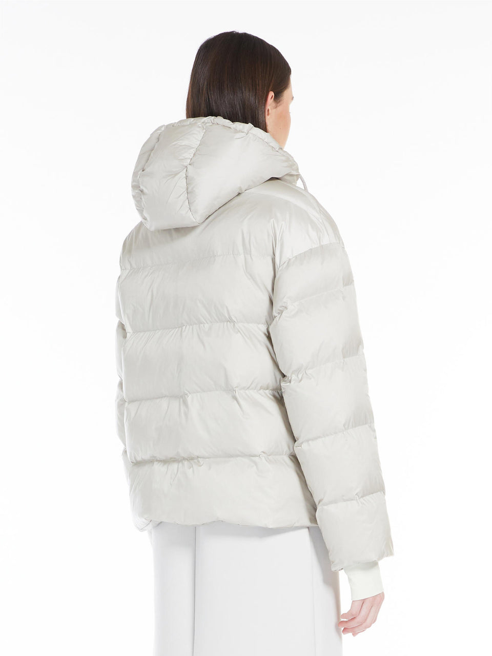 MAX MARA LEISURE Piumino Corto con Cappuccio con Imbottitura in Luxepad Ghiaccio Comprare a buon mercato