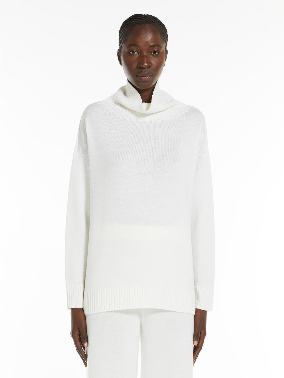 MAX MARA LEISURE Maglia Morbida in Lana Bianco Cyber Monday