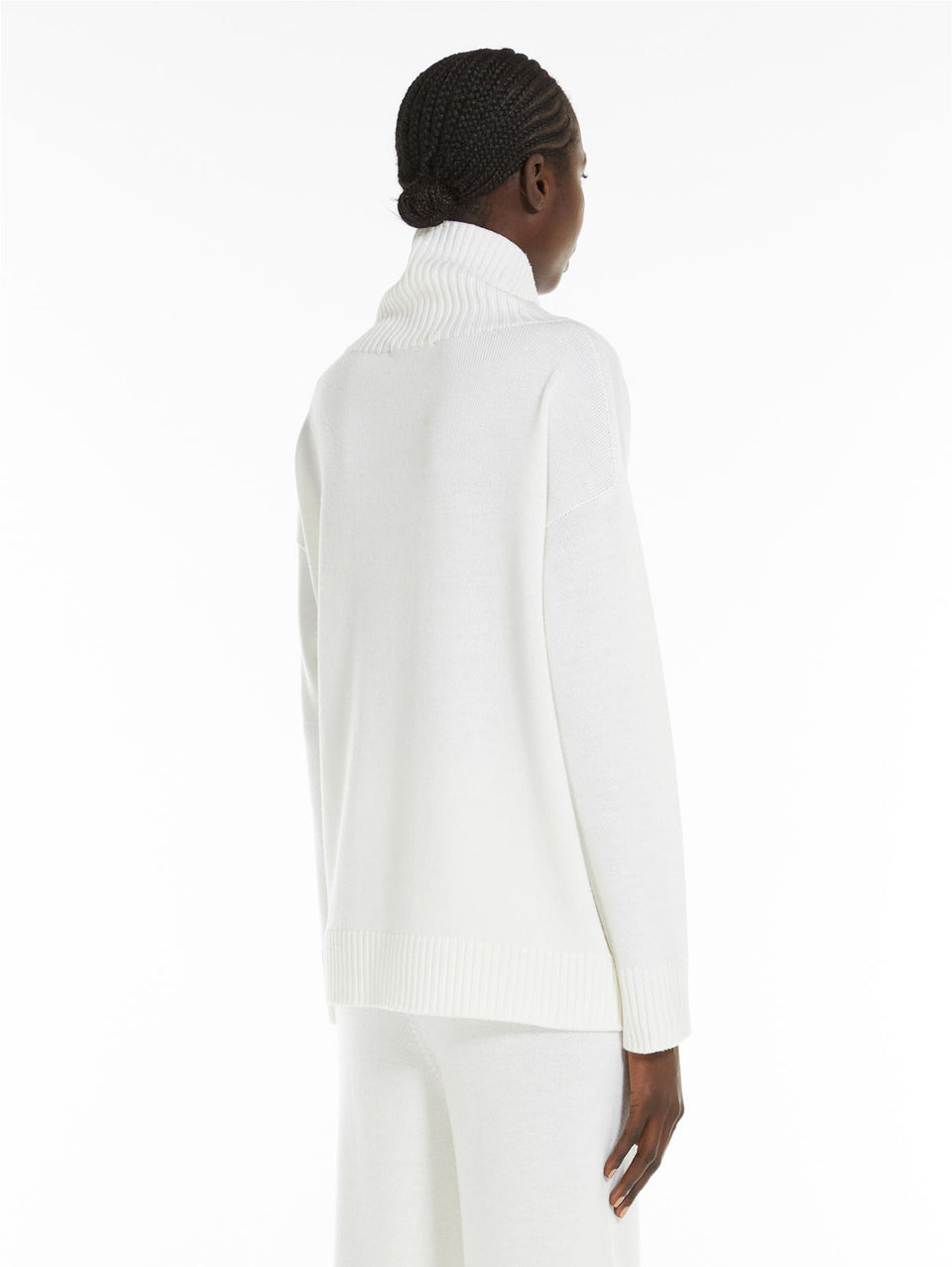 MAX MARA LEISURE Maglia Morbida in Lana Bianco Cyber Monday